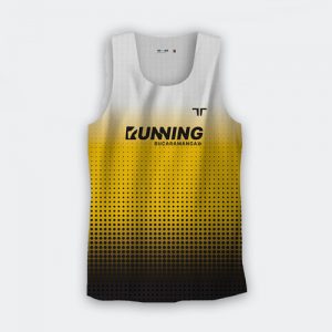 Camisilla amarilla terret running bucaramanga personalizada