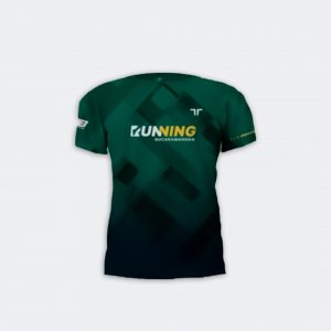 Camiseta verde terret running bucaramanga personalizada