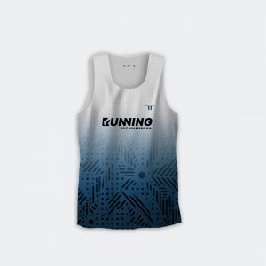 Camisilla azul terret running bucaramanga personalizada