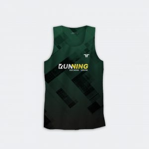 Camisilla verde terret running bucaramanga personalizada