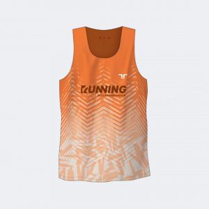Camisilla naranja terret running bucaramanga personalizada
